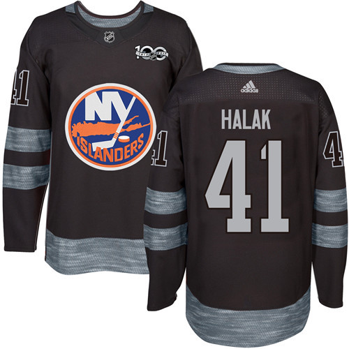 Adidas Islanders #41 Jaroslav Halak Black 1917-100th Anniversary Stitched NHL Jersey